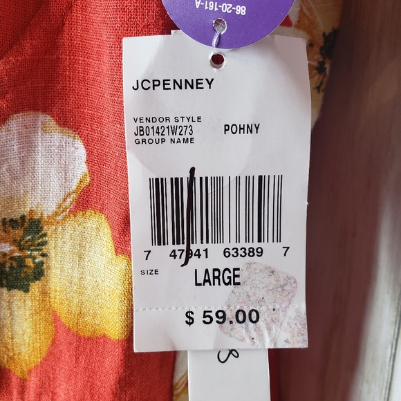 Speechless Dress Orange and Yellow Spaghetti Straps Floral Print Size Large NWT - Picture 13 of 15